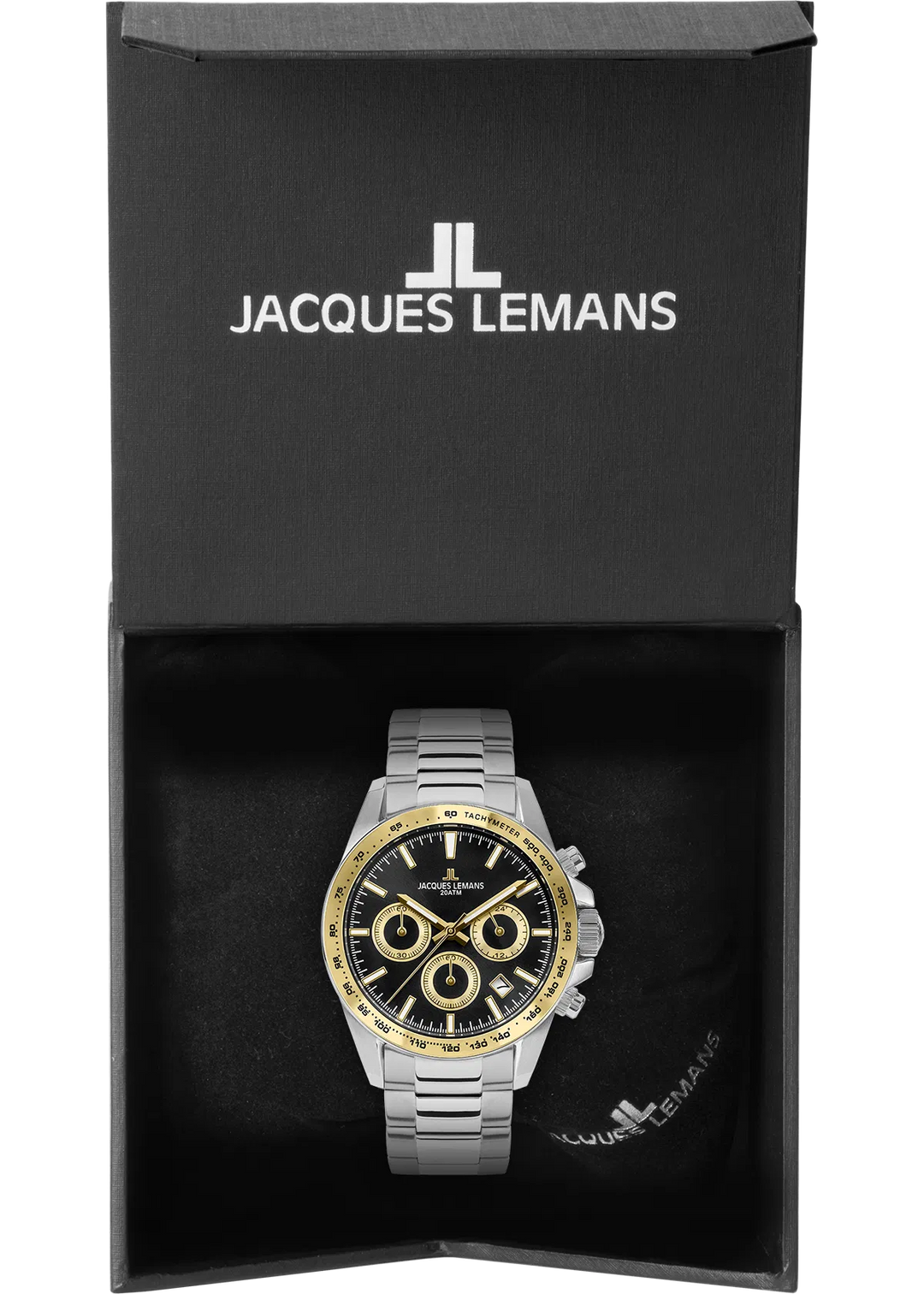 Jacques Lemans Liverpool 1-1877H - Herren Chronograph Quarzuhr 41mm Edelstahl