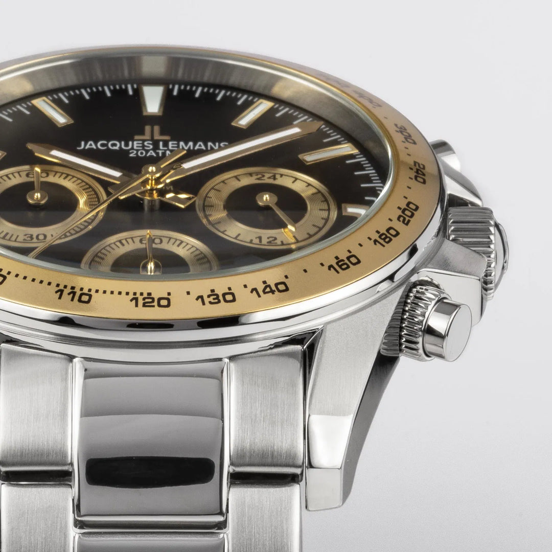 Jacques Lemans Liverpool 1-1877H - Herren Chronograph Quarzuhr 41mm Edelstahl