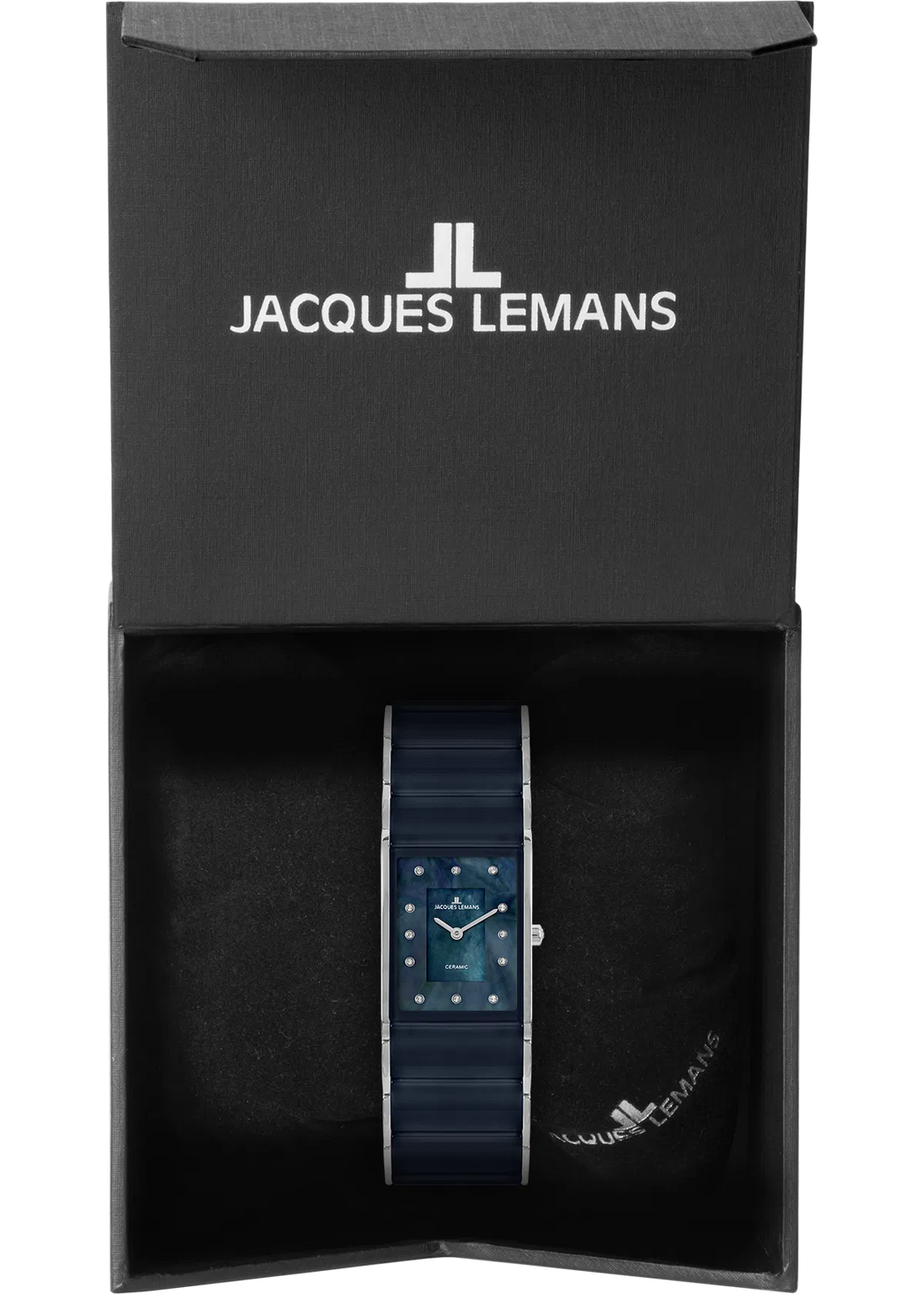 Jacques Lemans Dublin 1-1940H - Elegante Damen Quarzuhr mit Keramik-Armband