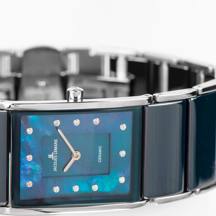 Jacques Lemans Dublin 1-1940H - Elegante Damen Quarzuhr mit Keramik-Armband