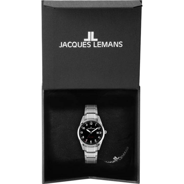 Jacques Lemans Vienna 1-2005C - Elegante Herren Quarzuhr 30mm Zugband