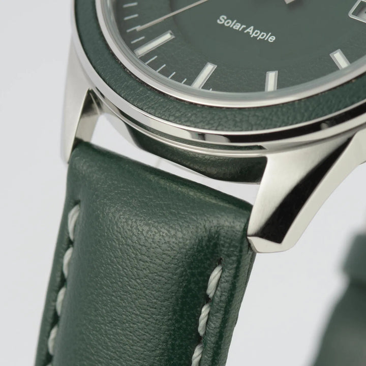 Jacques Lemans Eco Power 1-2116B - Herren Solaruhr 40mm AppleSkin Grün