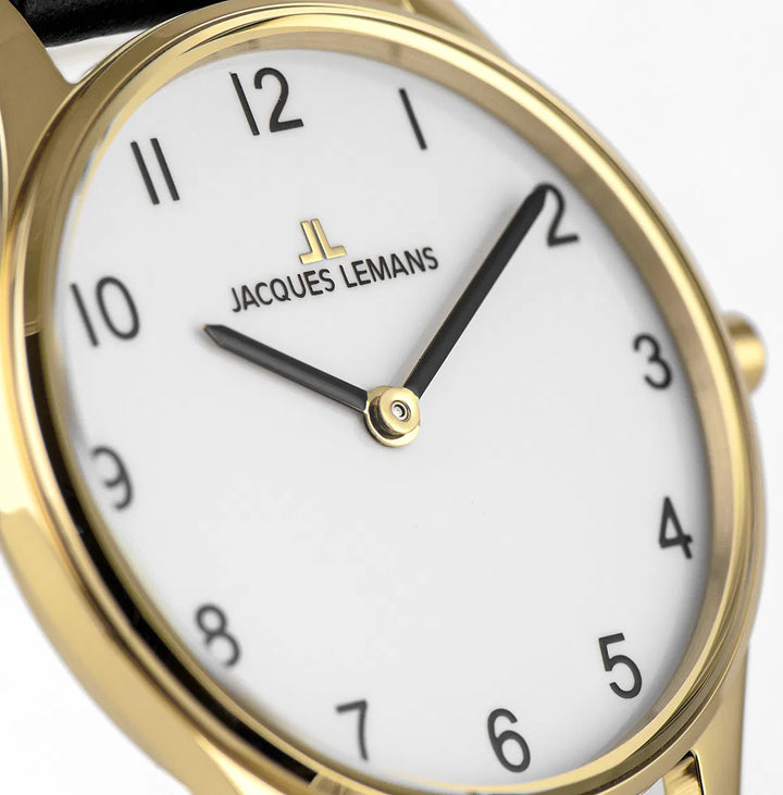 Jacques Lemans London 1-2123H - Elegante Damen Quarzuhr IP-Gold 30mm
