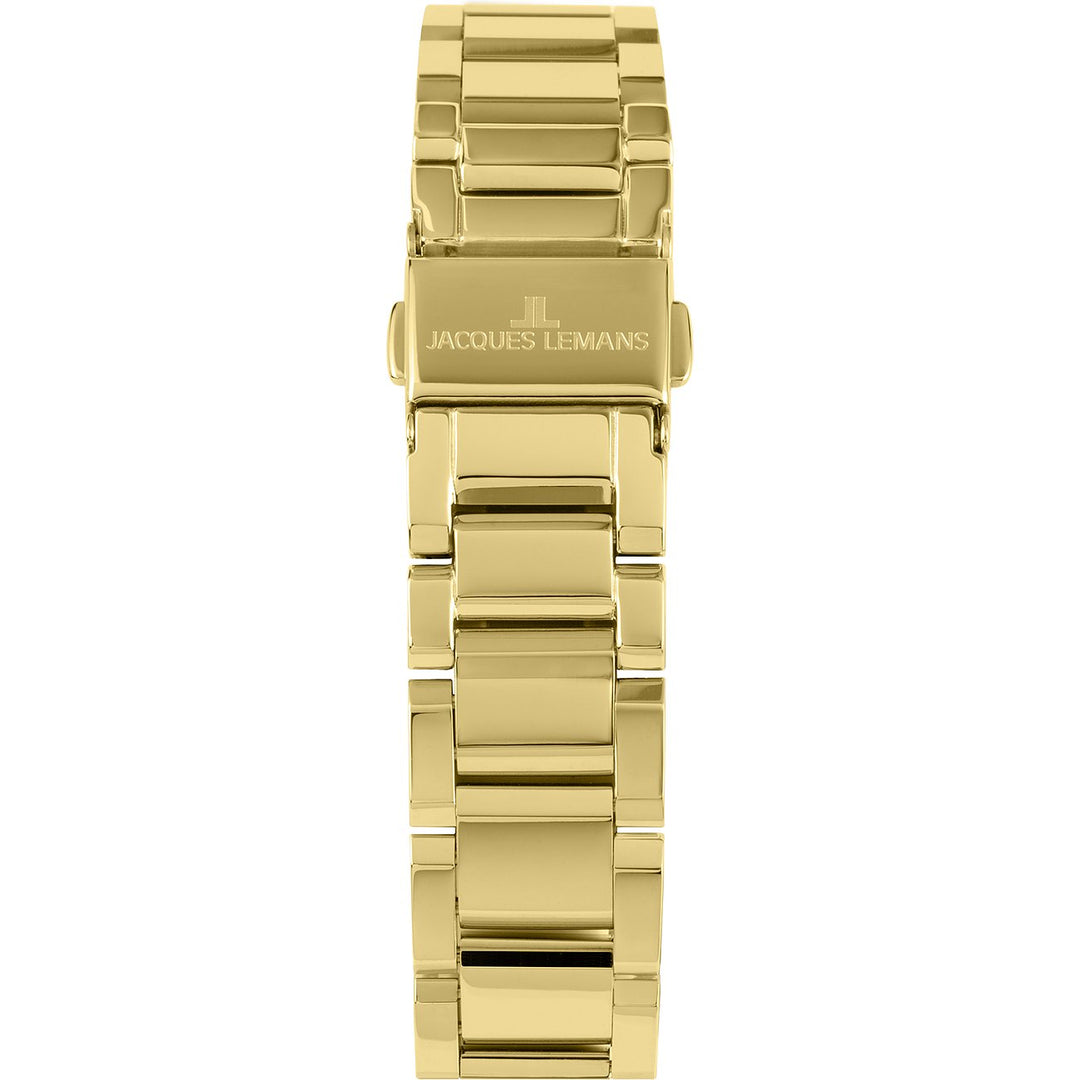 Jacques Lemans Torino 1-2189.1O - Elegante Damen Quarzuhr IP-Gold rechteckig