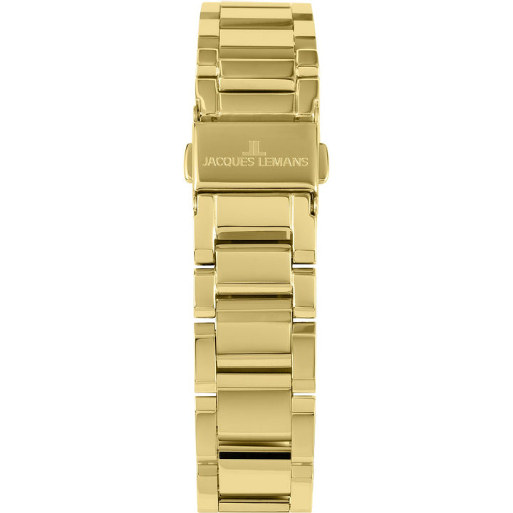 Jacques Lemans Torino 1-2189.1O - Elegante Damen Quarzuhr IP-Gold rechteckig