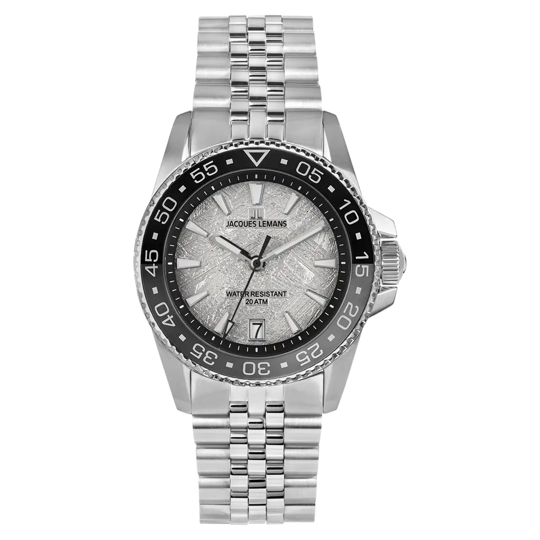 Jacques Lemans Liverpool Diver 1-2205L - Herren Taucheruhr Edelstahl 41mm