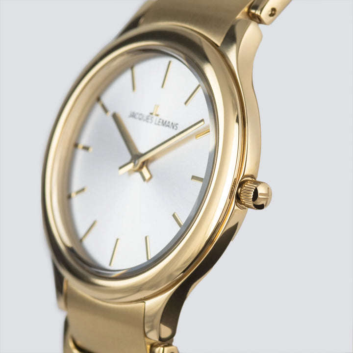 Jacques Lemans Milano 1-2208G - Elegante Damen Quarzuhr IP-Gold 30mm