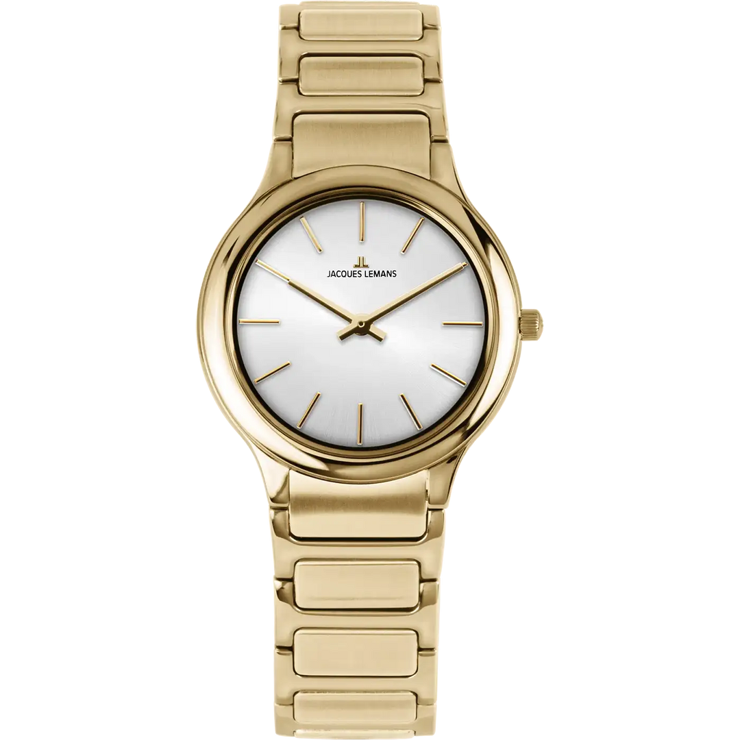 Jacques Lemans Milano 1-2208G - Elegante Damen Quarzuhr IP-Gold 30mm