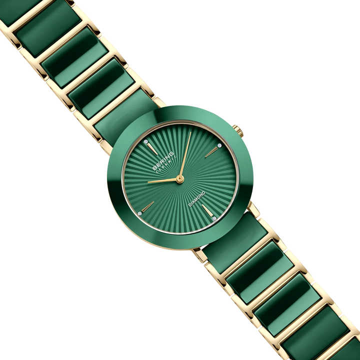 BERING Damenuhr Classic 11435-738 – Grün/Gold