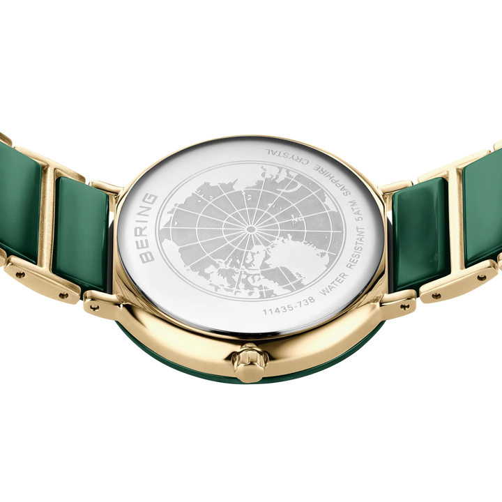 BERING Damenuhr Classic 11435-738 – Grün/Gold