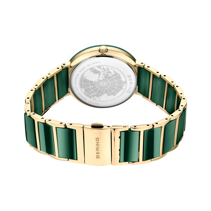 BERING Damenuhr Classic 11435-738 – Grün/Gold