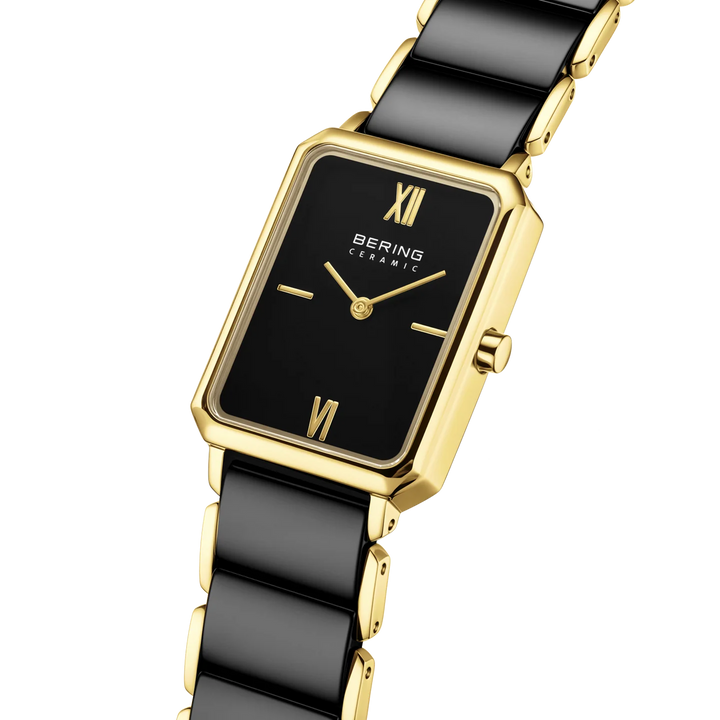 BERING Classic Damenuhr 17423-741 – Edelstahl, Keramik, Saphirglas, gold glänzend