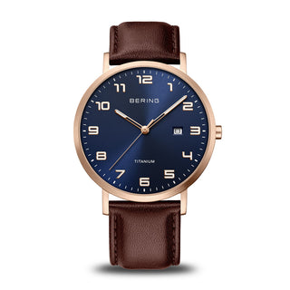 Bering Herrenuhr – Titanium, roségold gebürstet 18640-569