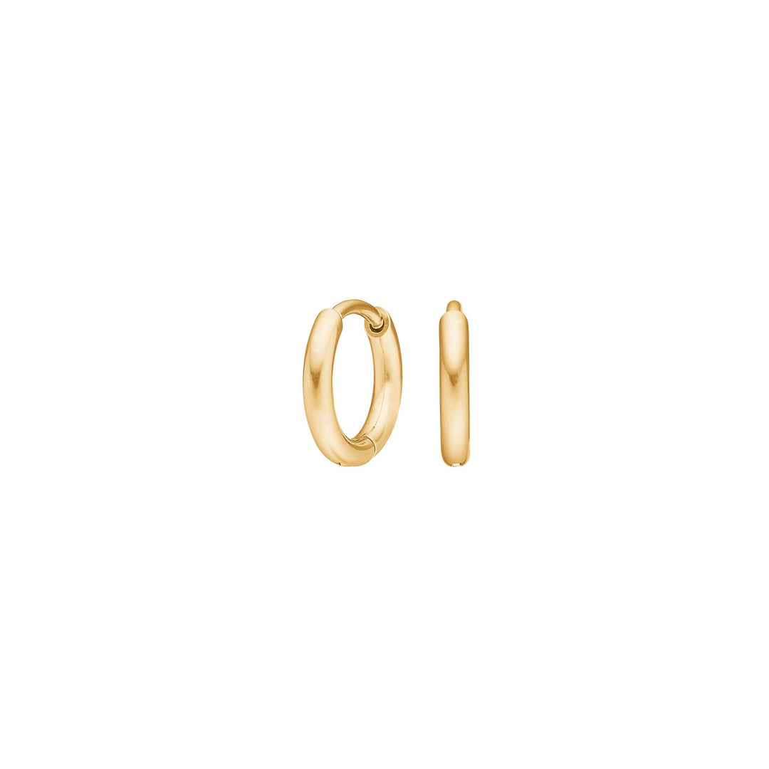 Titanium Creolen 8 mm vergoldet
