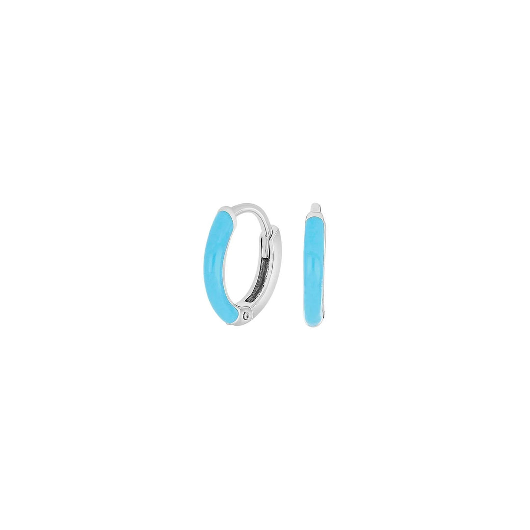NOA Kids Creolen Sterlingsilber, blau emailliert