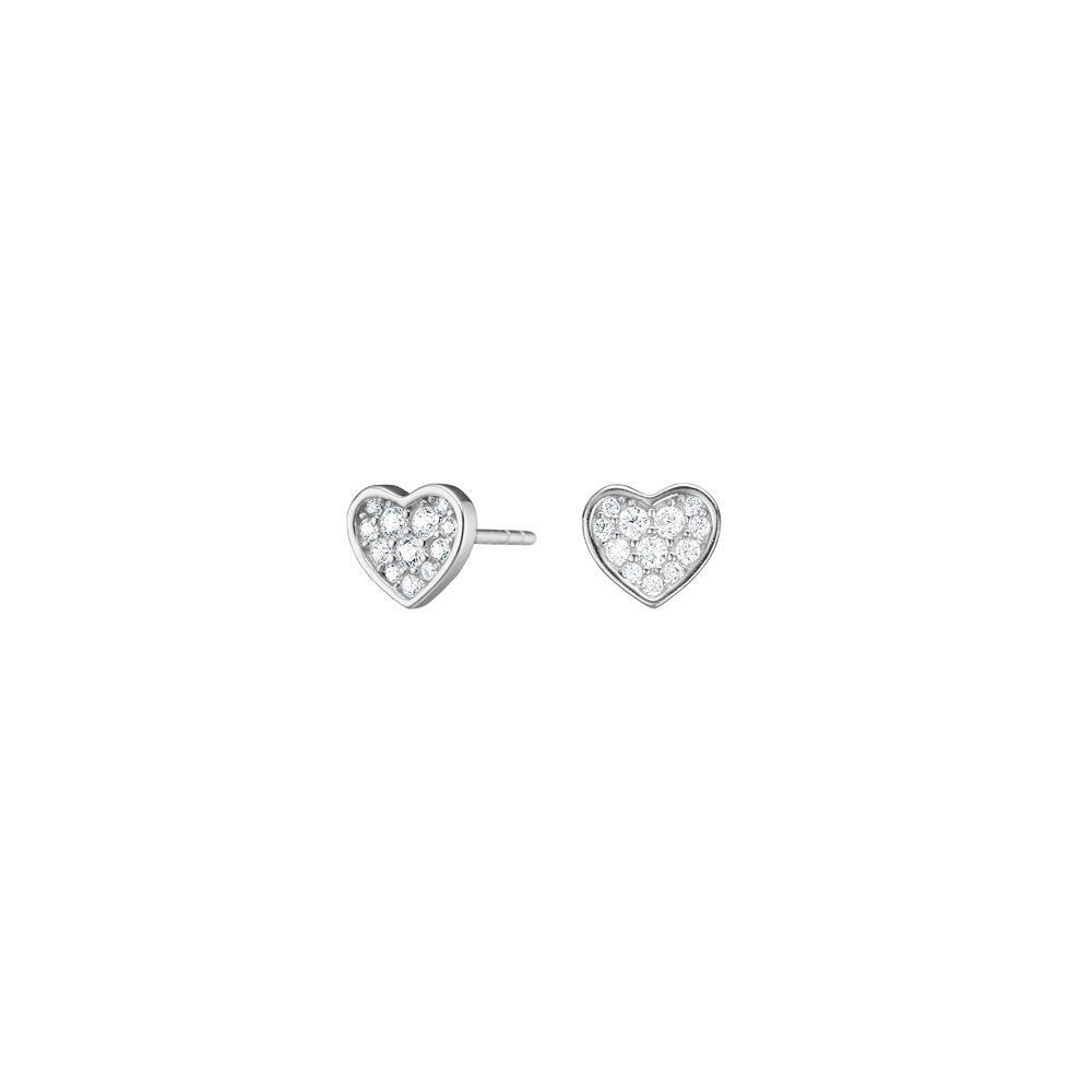 Herz Ohrstecker TIRZANOR – Sterlingsilber, Zirkonia