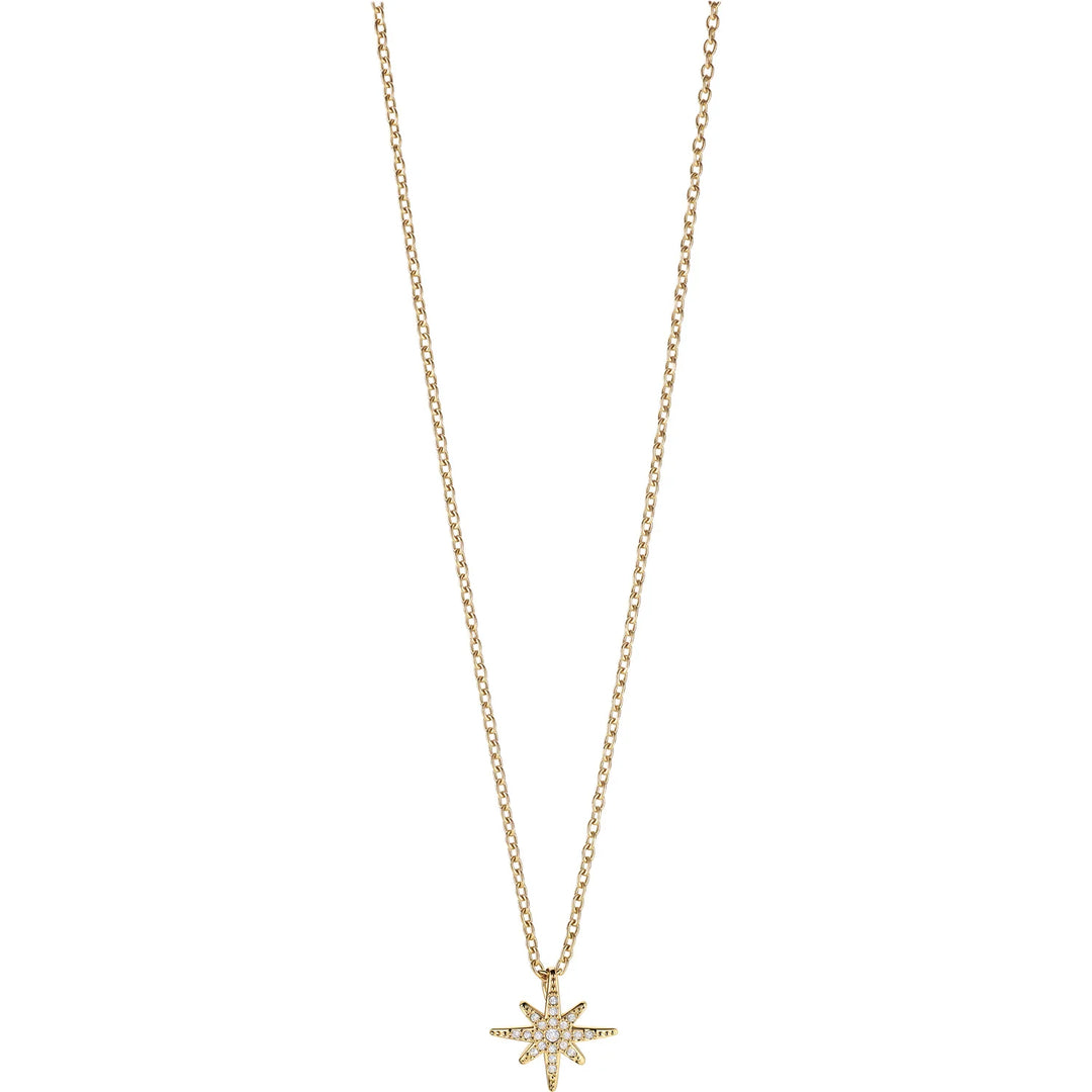Bering Arctic Pavé Stern-Halskette mit 18K-Goldbeschichtung
