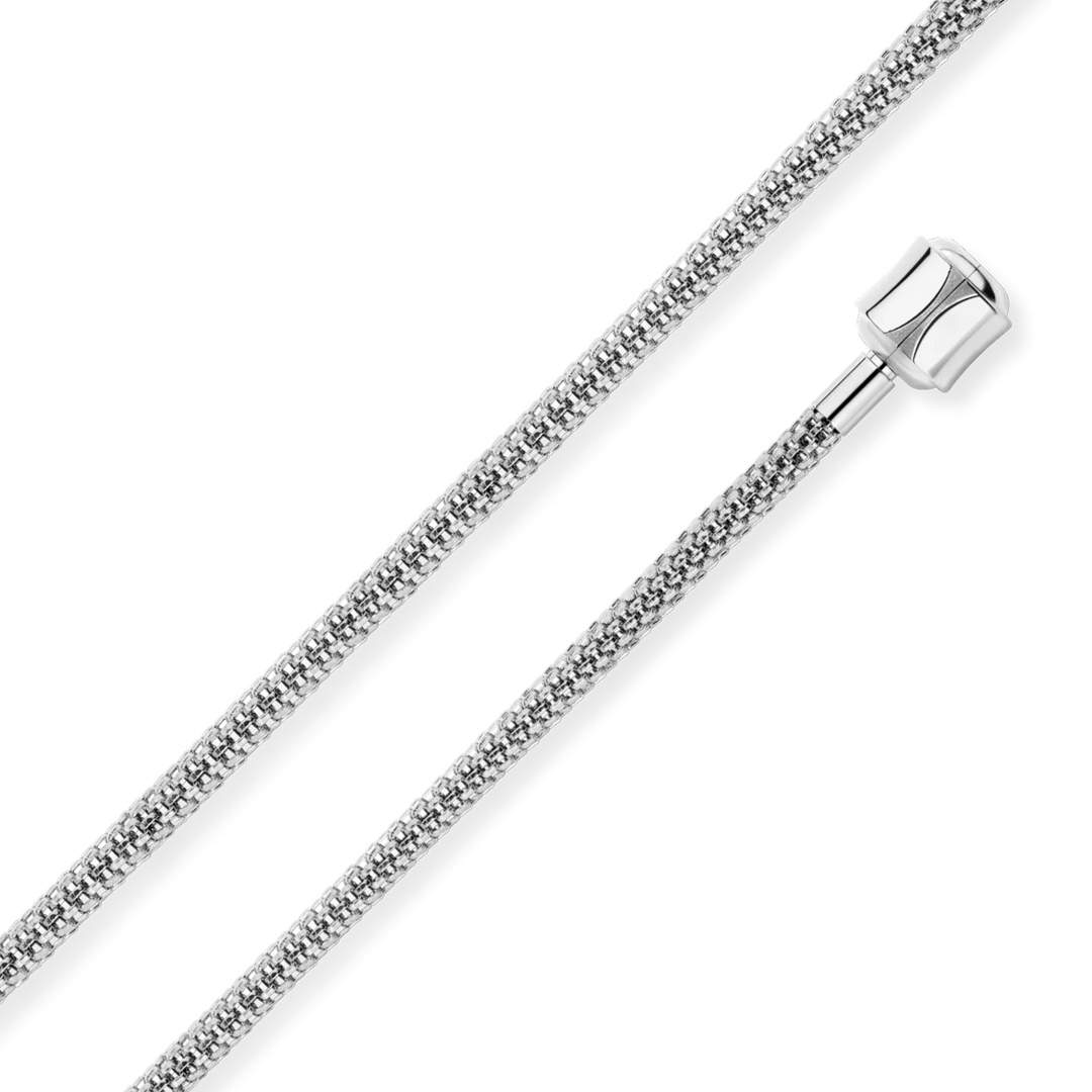 Bering Armband aus Edelstahl-Mesh, silberfarben