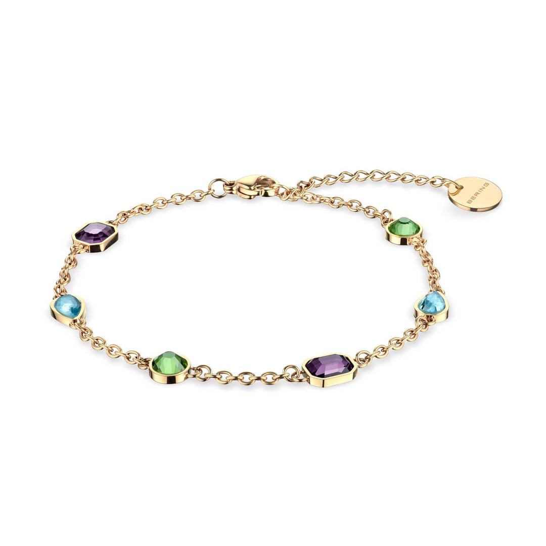 Bering Everyday Classic Armband mit Zirkonia, goldfarben, 18 cm