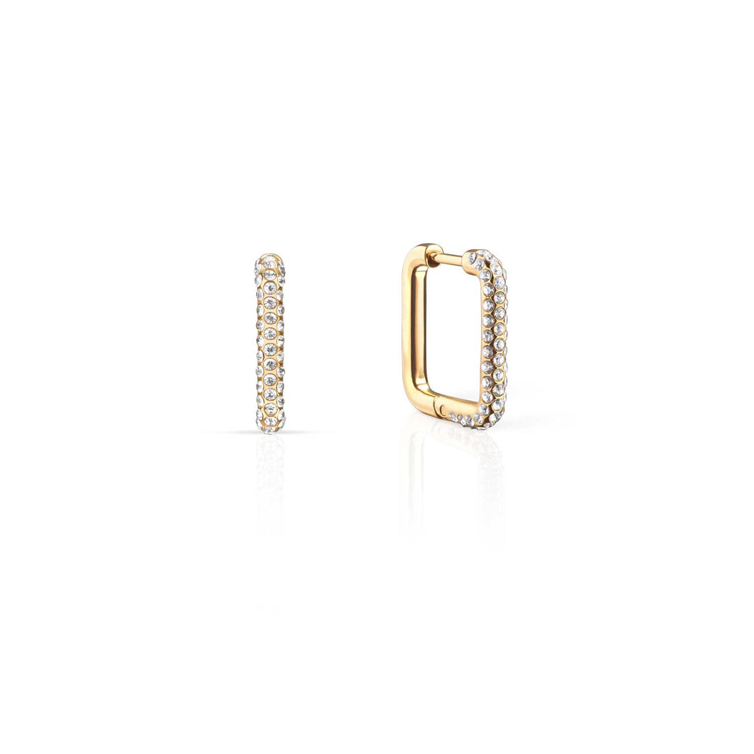 Bering Arctic Pavé Creolen goldfarben, 15,6 mm