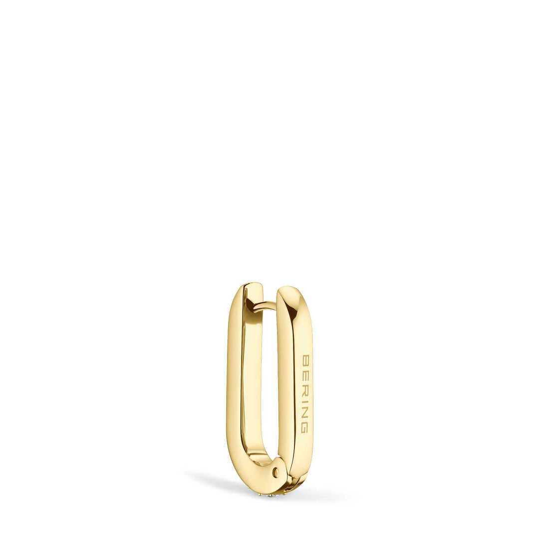 Bering Arctic Pavé Creolen goldfarben mit Kristallen, 21 mm