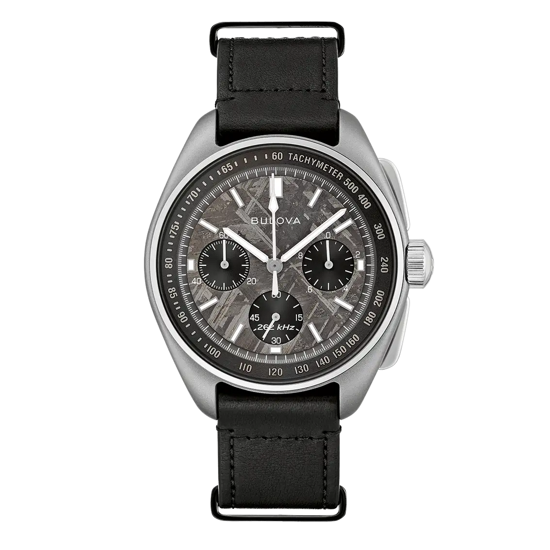 Bulova Lunar Pilot 96A312 - Limitierte Mondlandungs-Uhr mit Meteoriten-Zifferblatt