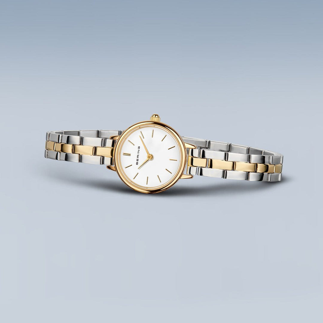 Bering Classic Gold 11022-714 | Zweifarbig & Saphirglas