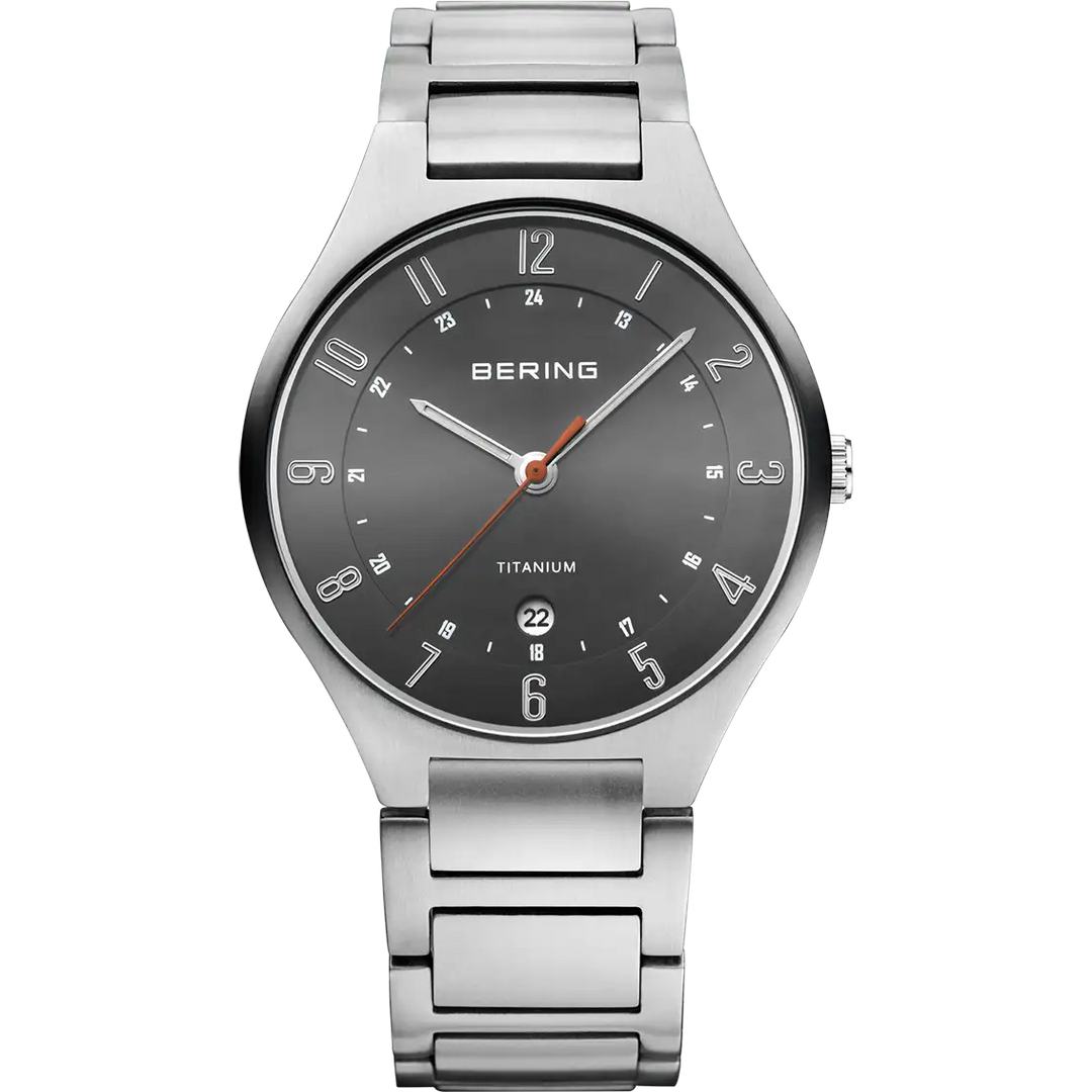Bering Titanium Herrenuhr 11739-772 - Silber gebürstet | Ultraleicht & hypoallergen