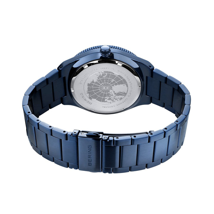 Bering Solar Herrenuhr 14443-797 - Blau poliert/gebürstet