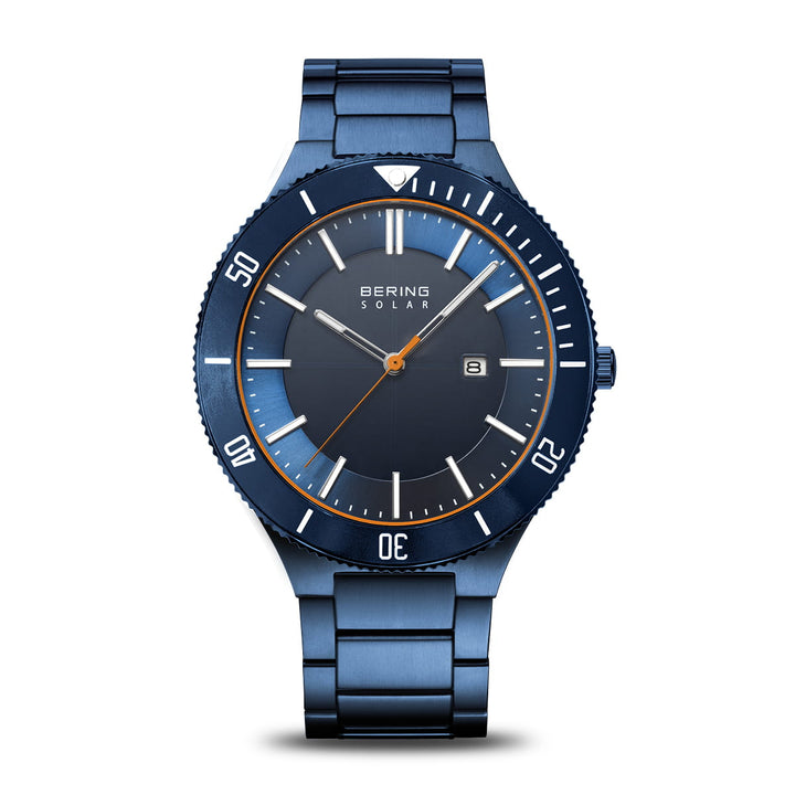 Bering Solar Herrenuhr 14443-797 - Blau poliert/gebürstet