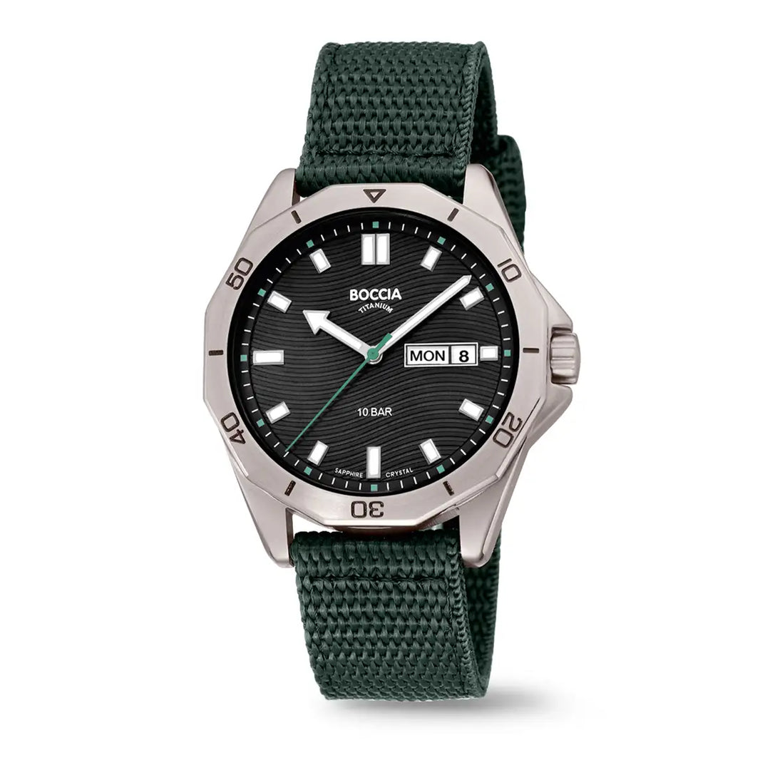 Boccia Titanium Herrenuhr 3680-02 – Sportliche Quarzuhr 40 mm Saphirglas