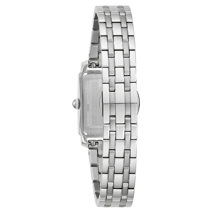 Bulova Sutton 96P244 Damenuhr - Edelstahl mit 8 Diamanten & Perlmutt-Zifferblatt