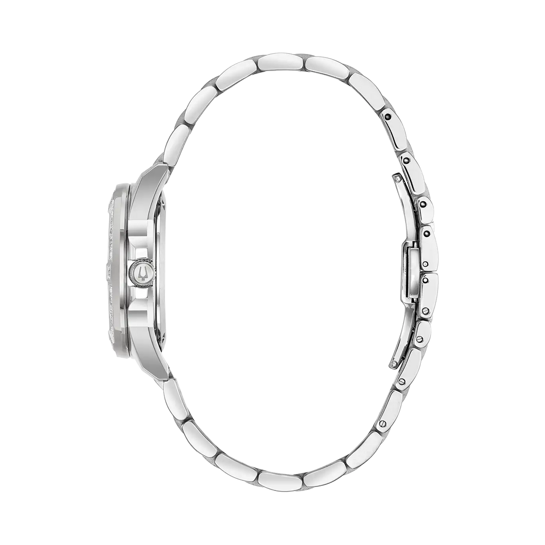 Bulova Marine Star 96R215 Damenuhr mit 29 Diamanten & Perlmutt