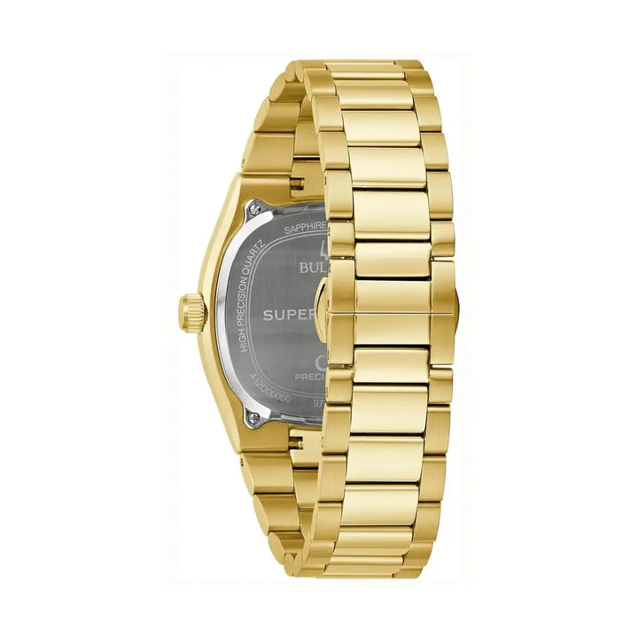 Bulova Super Seville 97B223 - Unisex Quarzuhr mit Saphirglas & vergoldetem Gehäuse