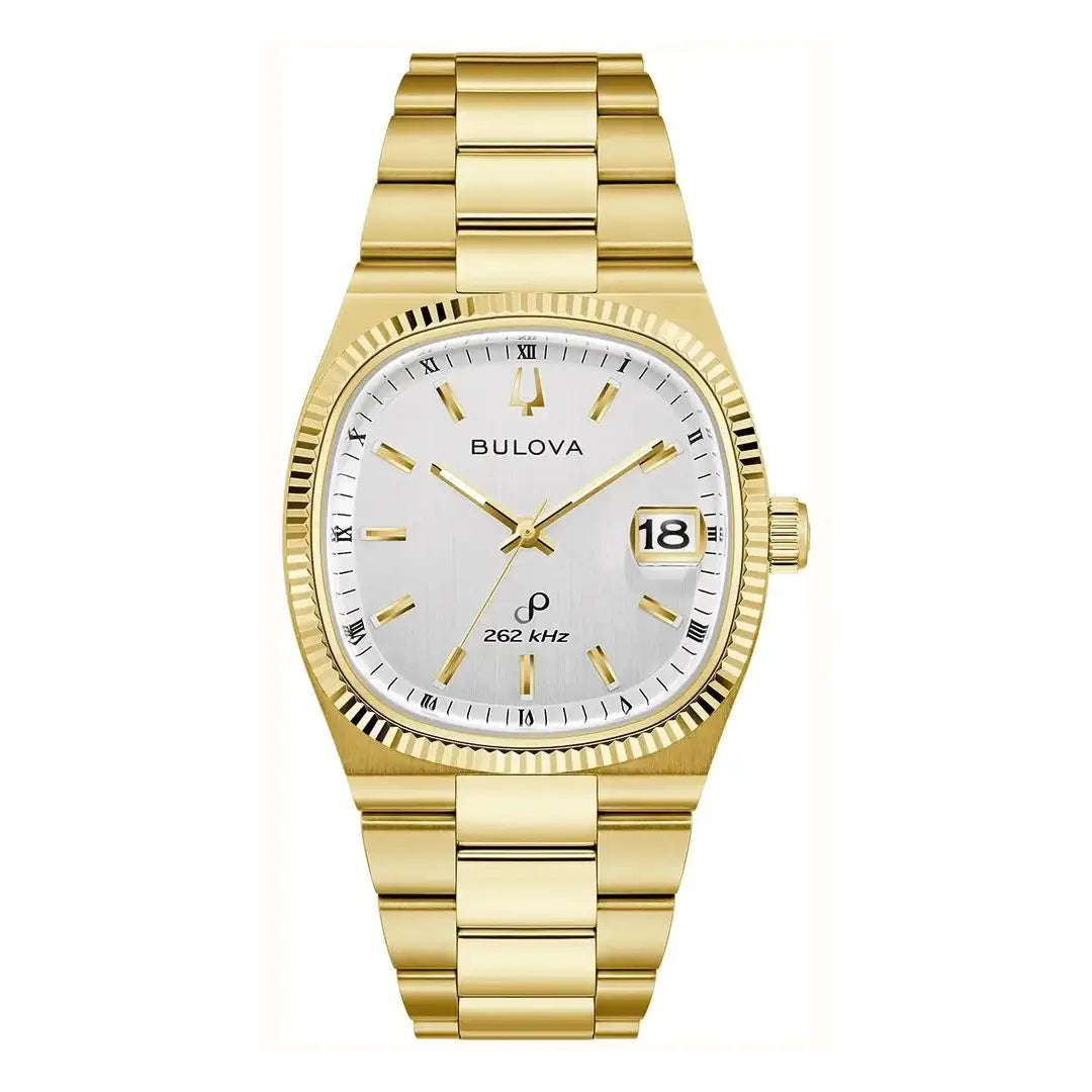 Bulova Super Seville 97B223 - Unisex Quarzuhr mit Saphirglas & vergoldetem Gehäuse