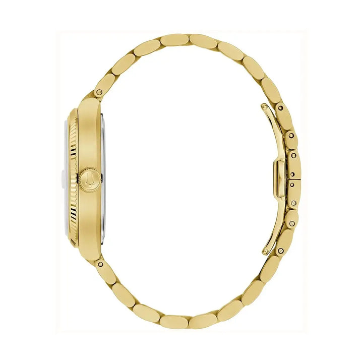 Bulova Super Seville 97B223 - Unisex Quarzuhr mit Saphirglas & vergoldetem Gehäuse