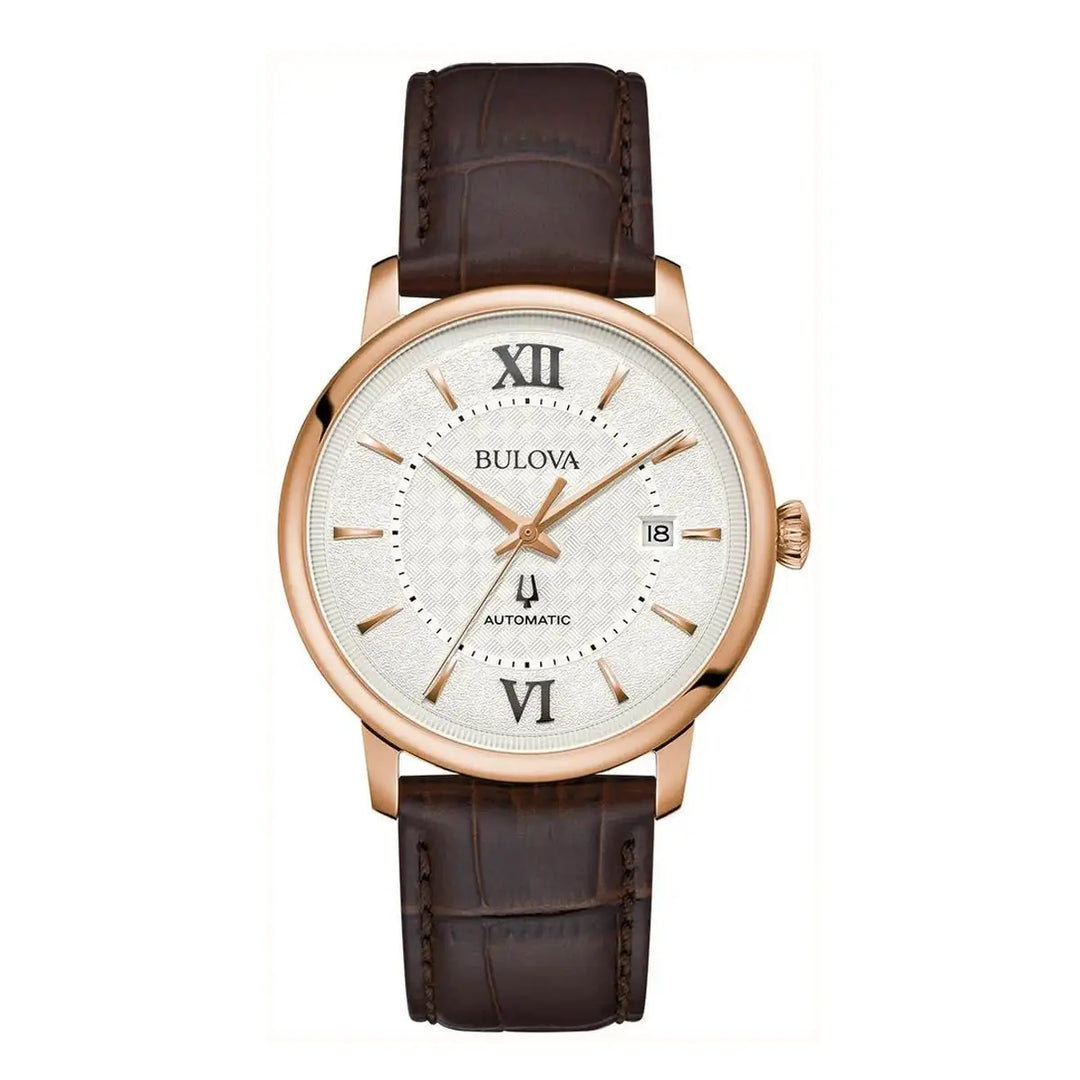 Bulova Hudson 97B225 Automatik - Herrenuhr mit Saphirglas & Roségold-Gehäuse
