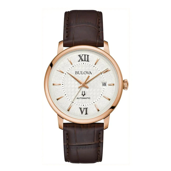 Bulova Hudson 97B225 Automatik - Herrenuhr mit Saphirglas & Roségold-Gehäuse