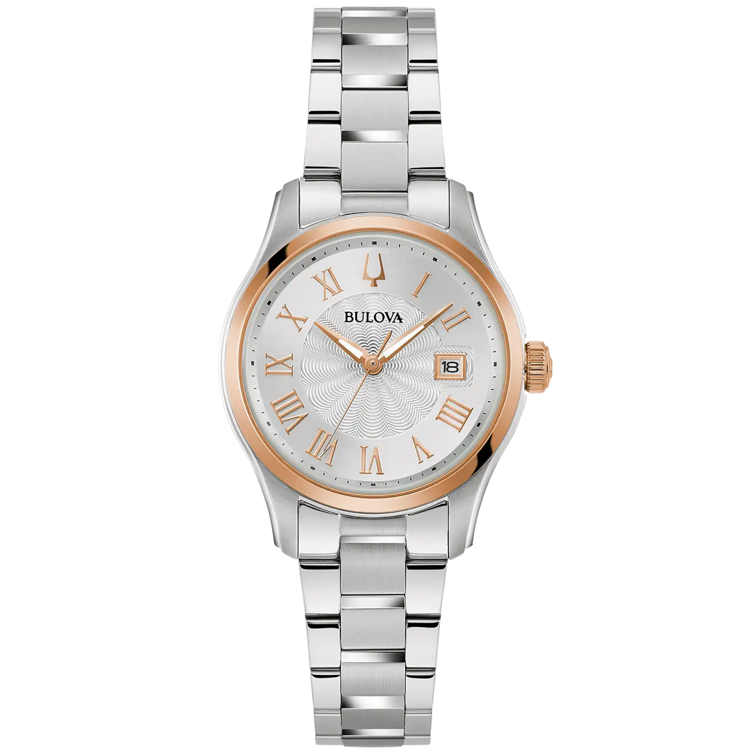 Bulova Wilton 98M136 Damenuhr Bicolor Roségold Silber