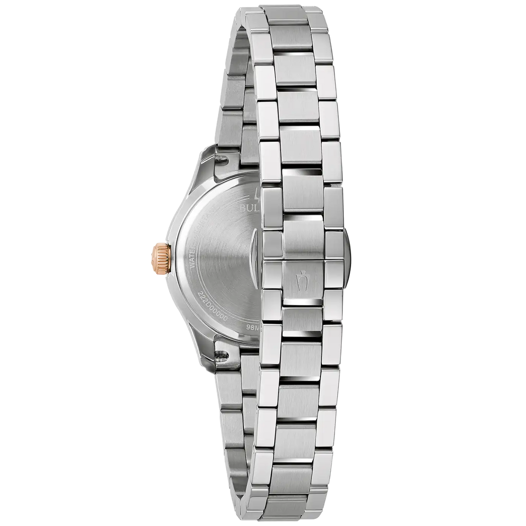 Bulova Wilton 98M136 Damenuhr Bicolor Roségold Silber