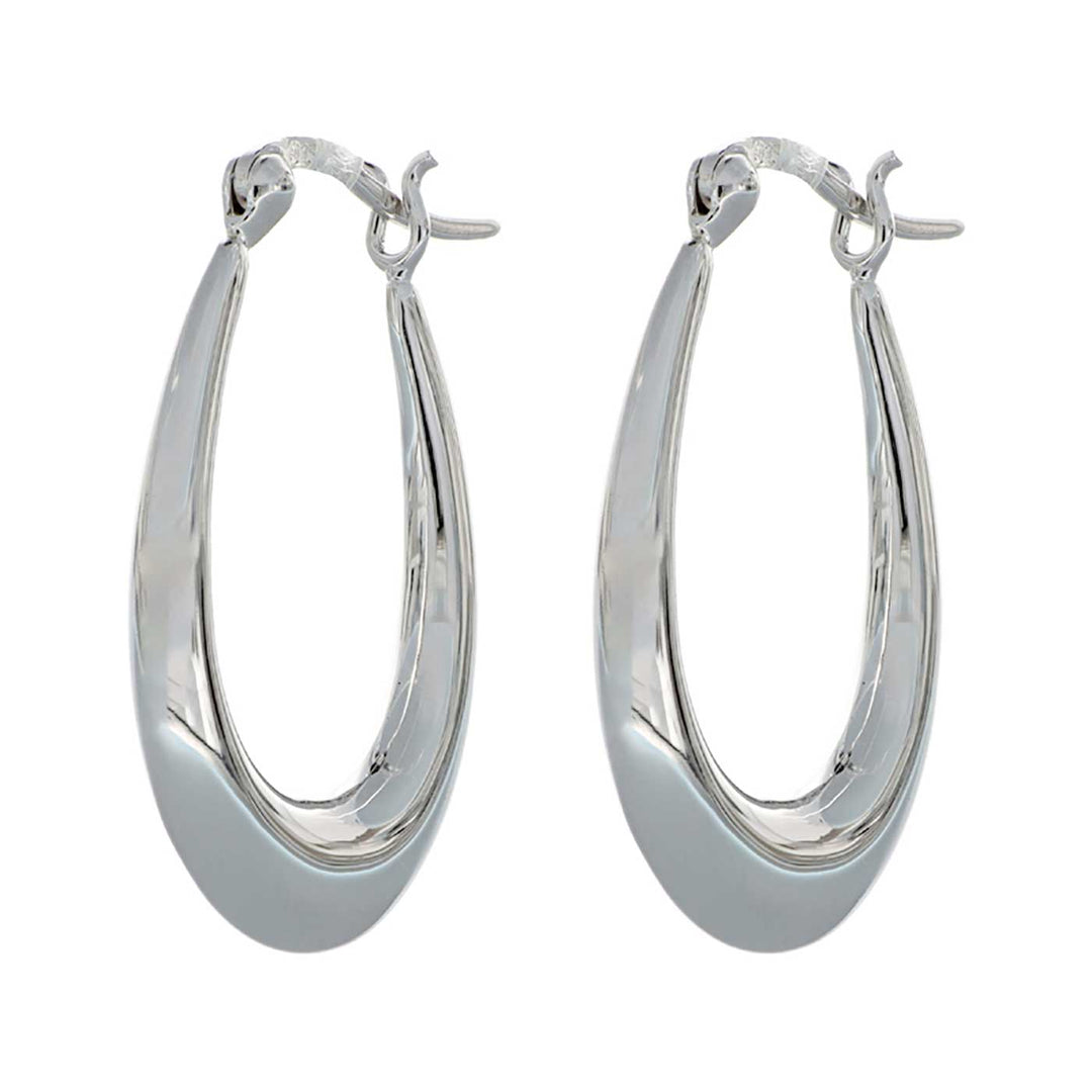 Creolen oval, Sterlingsilber