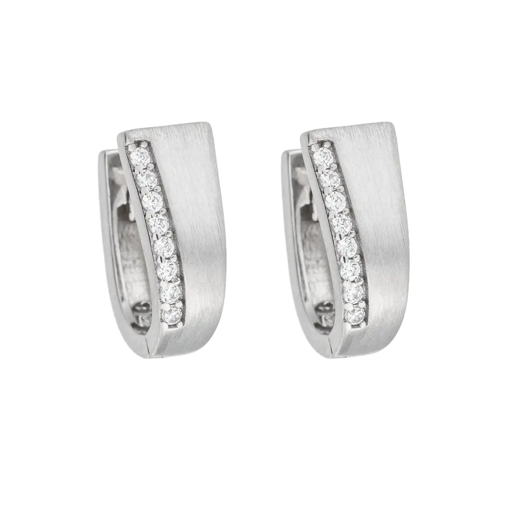 Creolen 925 Sterlingsilber mit Zirkonia – Elegante Ohrringe