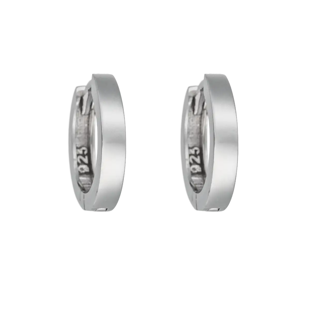 Creolen 925 Sterlingsilber poliert – Dezente Ohrringe 14mm