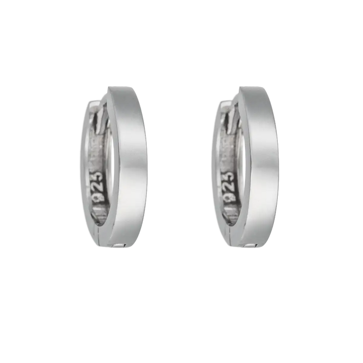 Creolen 925 Sterlingsilber poliert – Dezente Ohrringe 14mm