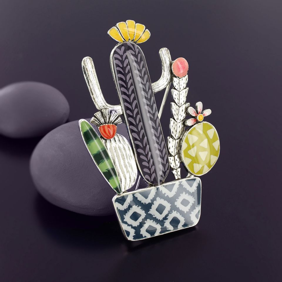 Taratata Brosche Cactus - Modeschmuck mit Kaktus-Motiv