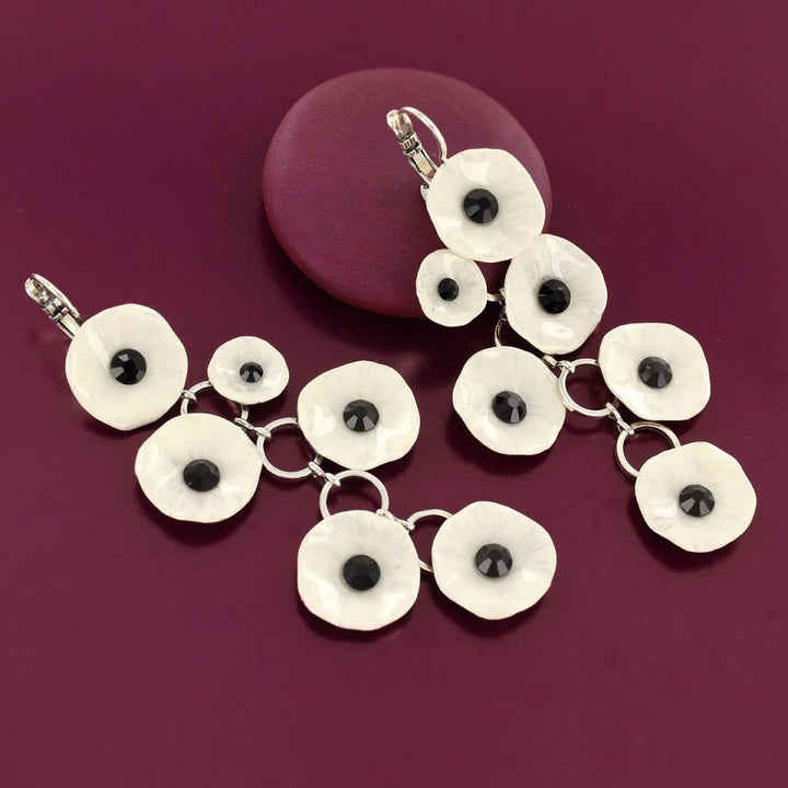 Taratata Ohrhänger Mambo Weiß - Modeschmuck mit Blumen & Strass