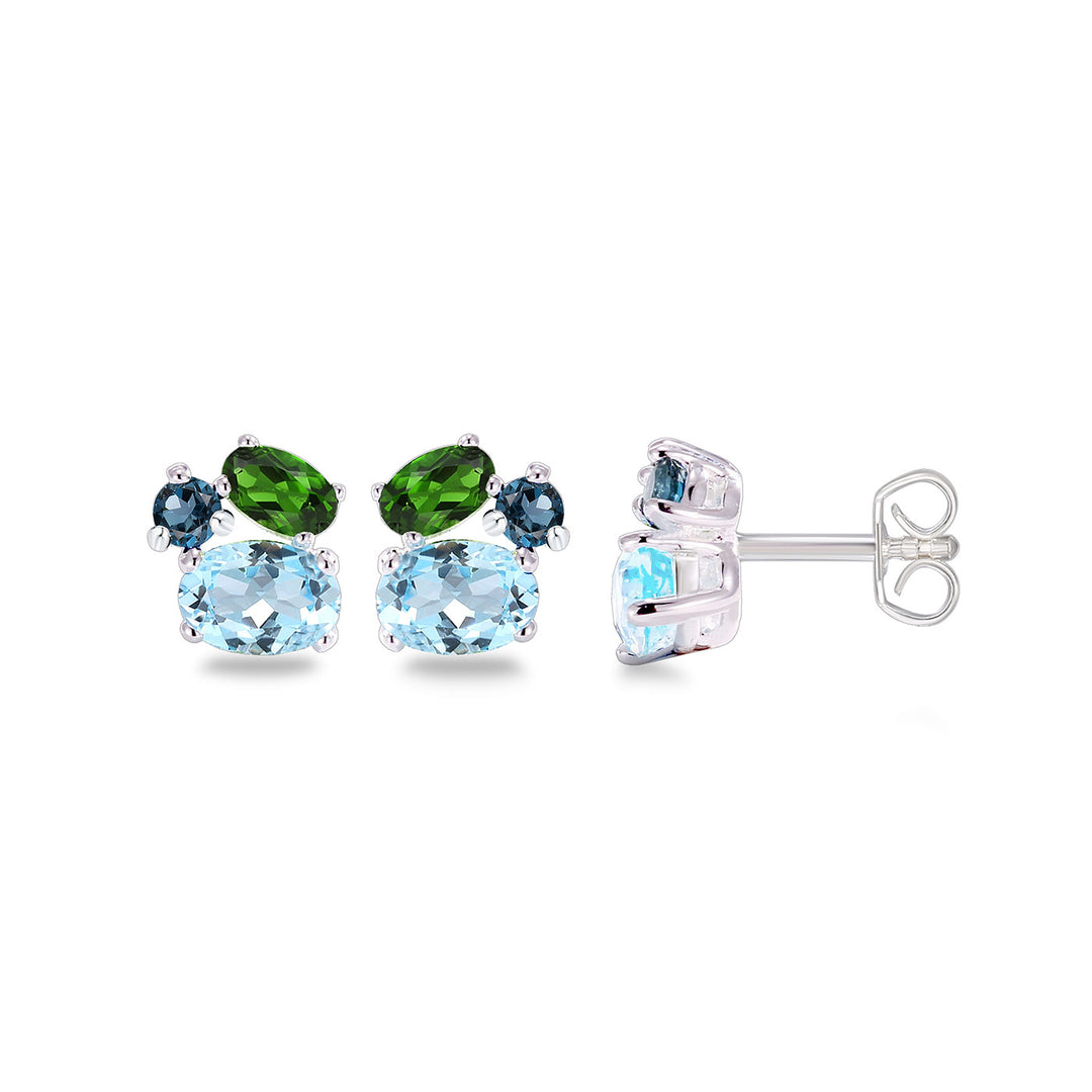 Ohrstecker Topas / Chrome