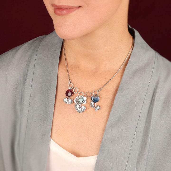 Taratata Halskette Opium – Bunte Sommer-Kette mit Jade & handgemalten Mustern