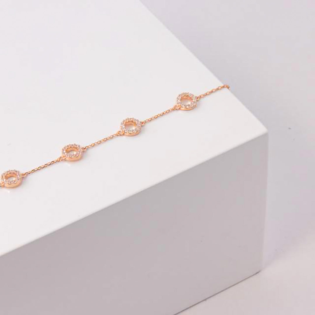 Armband ANNANOR 6mm Sterlingsilber rosé vergoldet