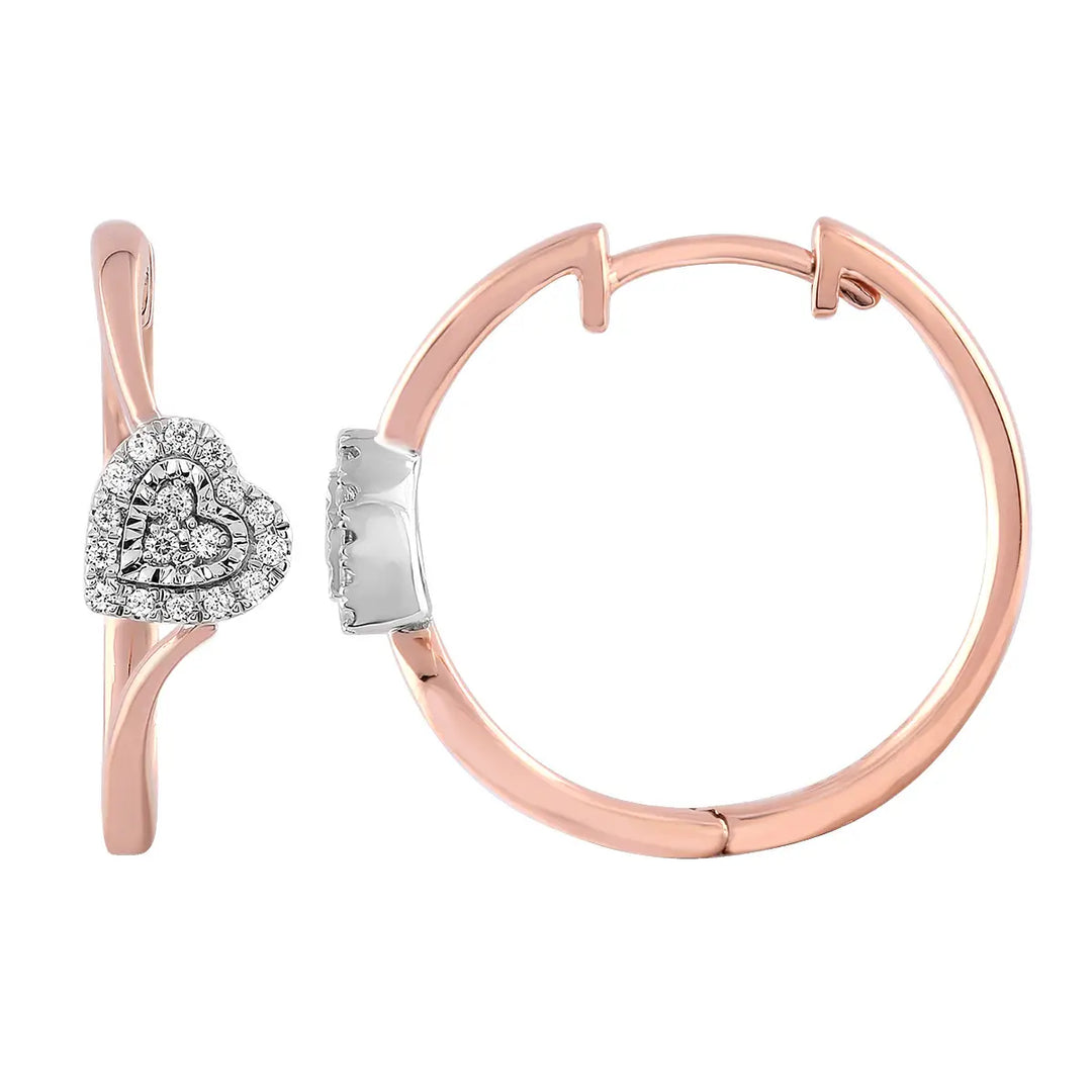 Ohrringe Roségold, Brillanten